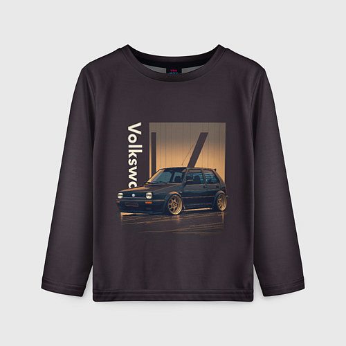 Детский лонгслив Volkswagen Golf class / 3D-принт – фото 1