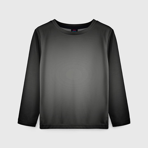 Детский лонгслив Серый, черный градиент / 3D-принт – фото 1