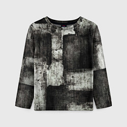Лонгслив детский Белый и чёрный абстракт, цвет: 3D-принт