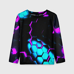 Лонгслив детский Неоновая броня fortnite, цвет: 3D-принт