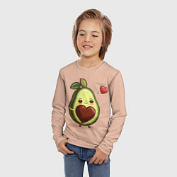 Лонгслив детский Влюбленная авокадо - парные, цвет: 3D-принт — фото 2
