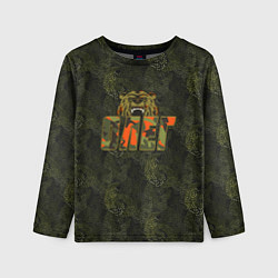 Лонгслив детский Олег камуфляж, цвет: 3D-принт