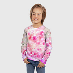 Лонгслив детский Розовое множество красок и пузырей, цвет: 3D-принт — фото 2