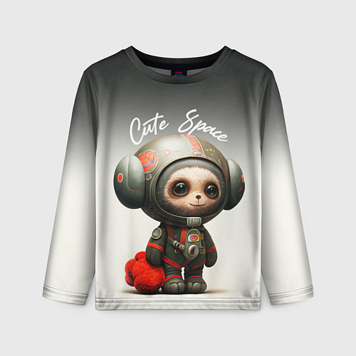Детский лонгслив Cute Space / 3D-принт – фото 1