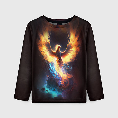 Детский лонгслив Дикий Феникс / 3D-принт – фото 1