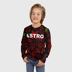 Лонгслив детский Astro k-pop pattern, цвет: 3D-принт — фото 2