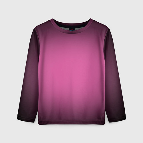 Детский лонгслив Розовый фон с черной виньеткой / 3D-принт – фото 1