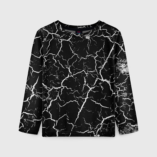 Детский лонгслив Треснувшая текстура / 3D-принт – фото 1