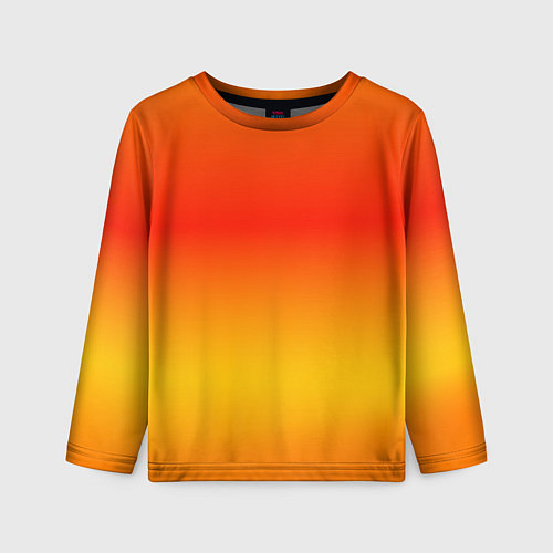 Детский лонгслив Переливы оранжевого / 3D-принт – фото 1