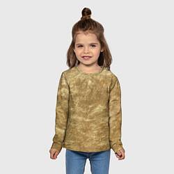 Лонгслив детский Металлический золотой фон, цвет: 3D-принт — фото 2