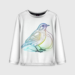 Лонгслив детский Neon птица, цвет: 3D-принт
