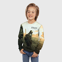Лонгслив детский STALKER Одиночка утром на ЧАЭС, цвет: 3D-принт — фото 2