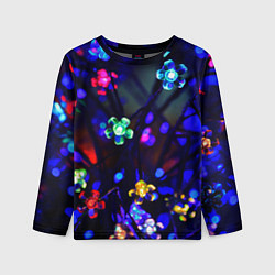 Лонгслив детский Цветочки фонарики, цвет: 3D-принт