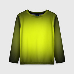 Лонгслив детский Кислотный желтый с градиентом, цвет: 3D-принт