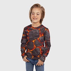 Лонгслив детский Каменная лава, цвет: 3D-принт — фото 2
