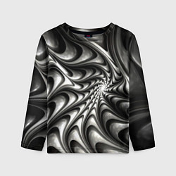 Лонгслив детский Abstract fractal grey, цвет: 3D-принт