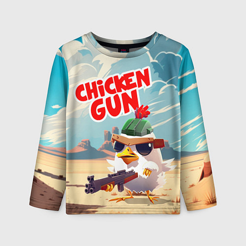 Детский лонгслив Chicken Gun / 3D-принт – фото 1