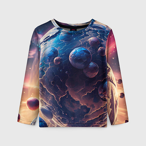 Детский лонгслив Фантастический футбол / 3D-принт – фото 1