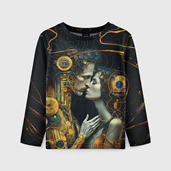 Детский лонгслив Gustav Klimt Cyberpunk