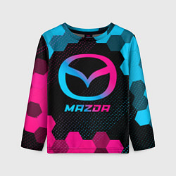 Детский лонгслив Mazda - neon gradient