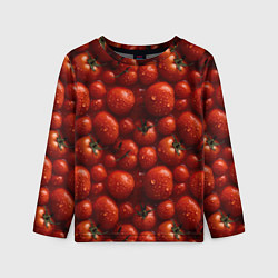 Лонгслив детский Сочная текстура из томатов, цвет: 3D-принт