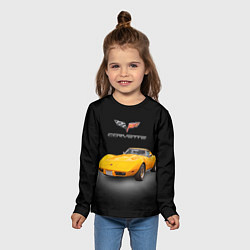 Лонгслив детский Американский спорткар Chevrolet Corvette Stingray, цвет: 3D-принт — фото 2