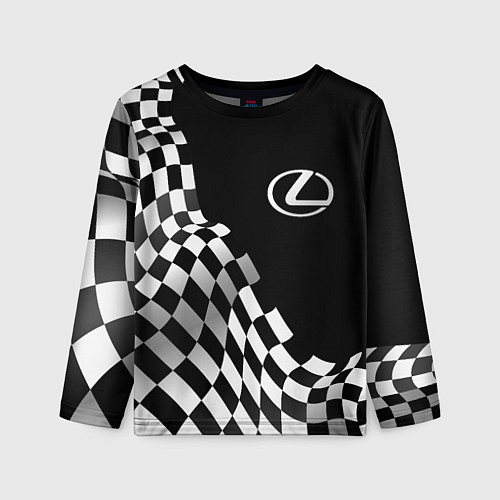 Детский лонгслив Lexus racing flag / 3D-принт – фото 1