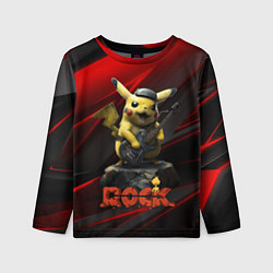 Детский лонгслив Pikachu Rock style