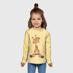 Лонгслив детский Малыш жираф, цвет: 3D-принт — фото 2