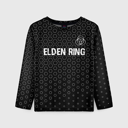 Детский лонгслив Elden Ring glitch на темном фоне: символ сверху / 3D-принт – фото 1