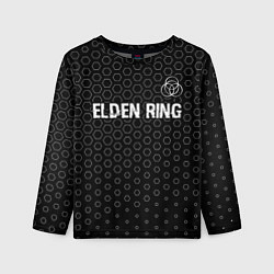 Детский лонгслив Elden Ring glitch на темном фоне: символ сверху