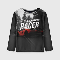 Детский лонгслив The fastest racer