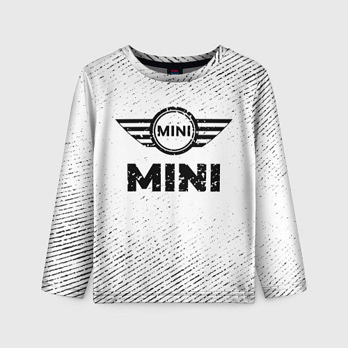 Детский лонгслив Mini с потертостями на светлом фоне / 3D-принт – фото 1