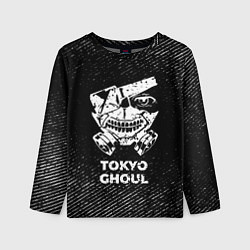 Детский лонгслив Tokyo Ghoul с потертостями на темном фоне