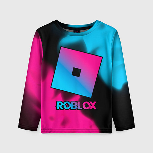 Детский лонгслив Roblox - neon gradient / 3D-принт – фото 1