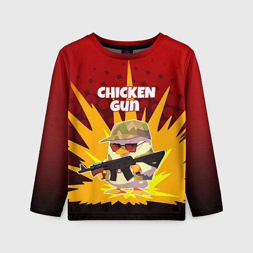 Детский лонгслив Chicken Gun - спецназ / 3D-принт – фото 1