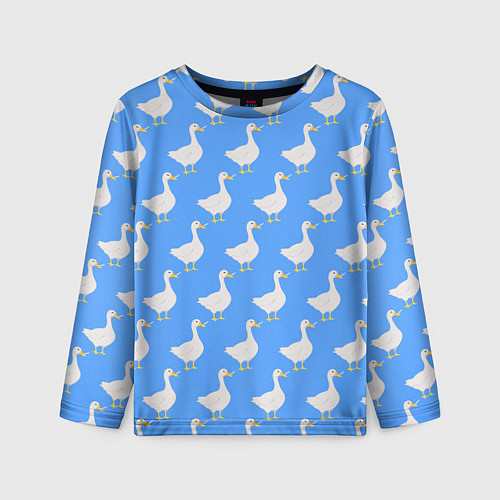Детский лонгслив Домашний гусь вооружен ножом / 3D-принт – фото 1