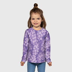 Лонгслив детский Цветы сирени, цвет: 3D-принт — фото 2