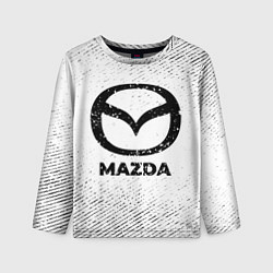 Детский лонгслив Mazda с потертостями на светлом фоне