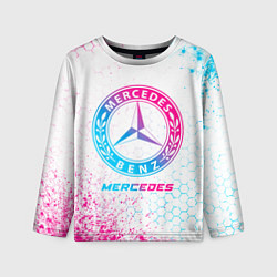 Детский лонгслив Mercedes neon gradient style