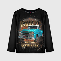 Лонгслив детский Пикап Chevrolet Apache 3100 1959 года, цвет: 3D-принт