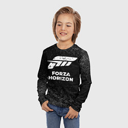 Лонгслив детский Forza Horizon с потертостями на темном фоне, цвет: 3D-принт — фото 2