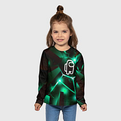 Лонгслив детский Among Us разлом плит, цвет: 3D-принт — фото 2