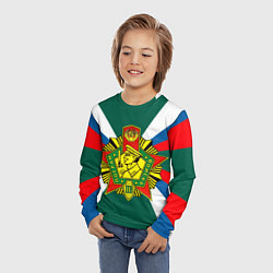 Лонгслив детский Пограничные войска России, цвет: 3D-принт — фото 2