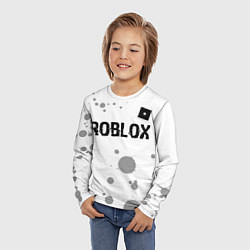 Лонгслив детский Roblox glitch на светлом фоне: символ сверху, цвет: 3D-принт — фото 2
