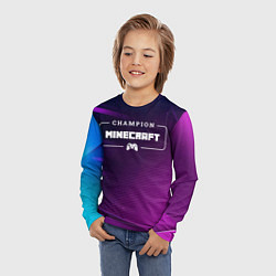 Лонгслив детский Minecraft gaming champion: рамка с лого и джойстик, цвет: 3D-принт — фото 2