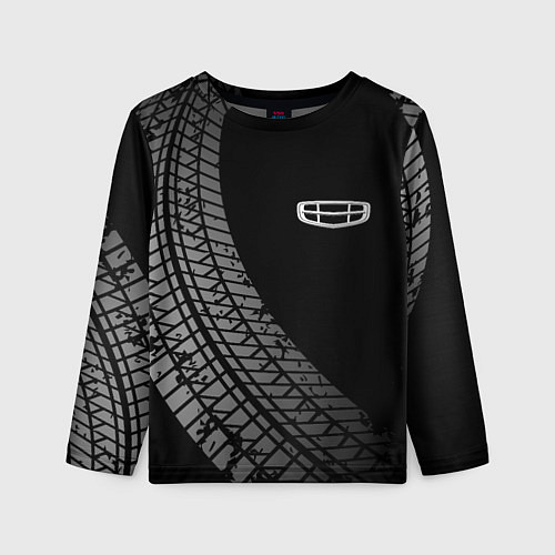 Детский лонгслив Geely tire tracks / 3D-принт – фото 1
