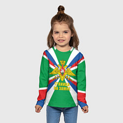 Лонгслив детский ПВ - граница на замке, цвет: 3D-принт — фото 2