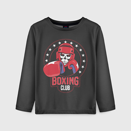 Детский лонгслив Boxing club - боксёр / 3D-принт – фото 1