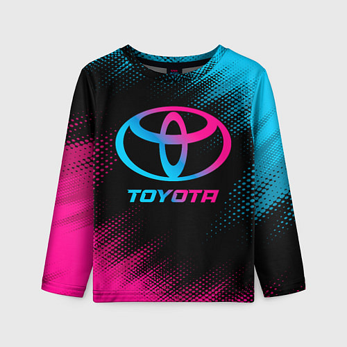 Детский лонгслив Toyota - neon gradient / 3D-принт – фото 1